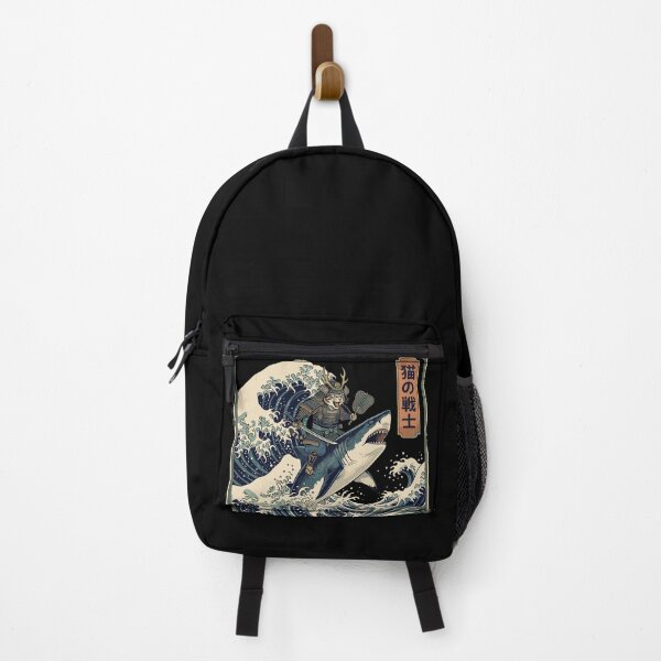 Item preview, 猫の戦士 Neko No Senshi Cat Warrior Japanese Samurai Shark Ocean designed and sold by Hernisemok.