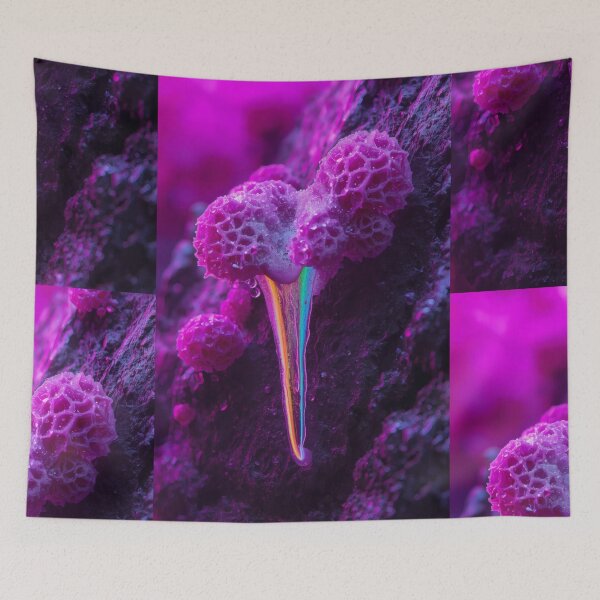 Item preview, Pink Honeycomb Fungus Dripping Rainbow Liquid designed and sold by monkeybusiness.pt.