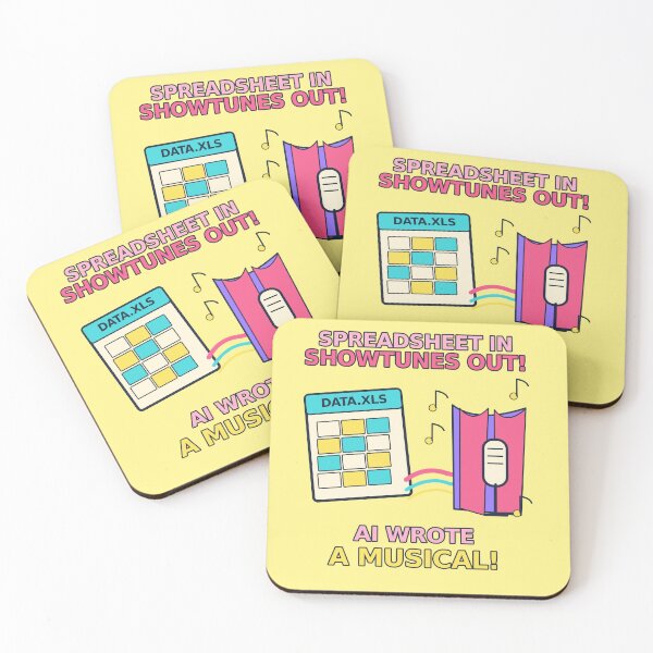 Item preview, Spreadsheet In Showtunes Out - Funny AI Musical Humor designed and sold by Ink and Wink.