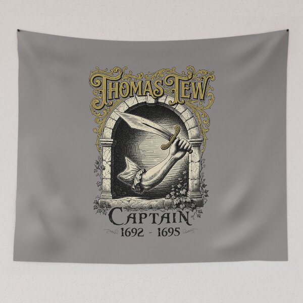 Item preview, Thomas Tew Captain Pirate Flag 1692-1695-79 designed and sold by MargaritaWegen.
