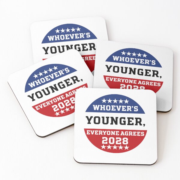 Item preview, Whoever’s Younger, Everyone Agrees 2028 – Funny Political Button Design designed and sold by Searching ideas.