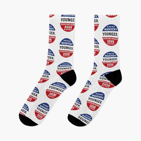 Item preview, Whoever’s Younger, Everyone Agrees 2028 – Funny Political Button Design designed and sold by Searching ideas.