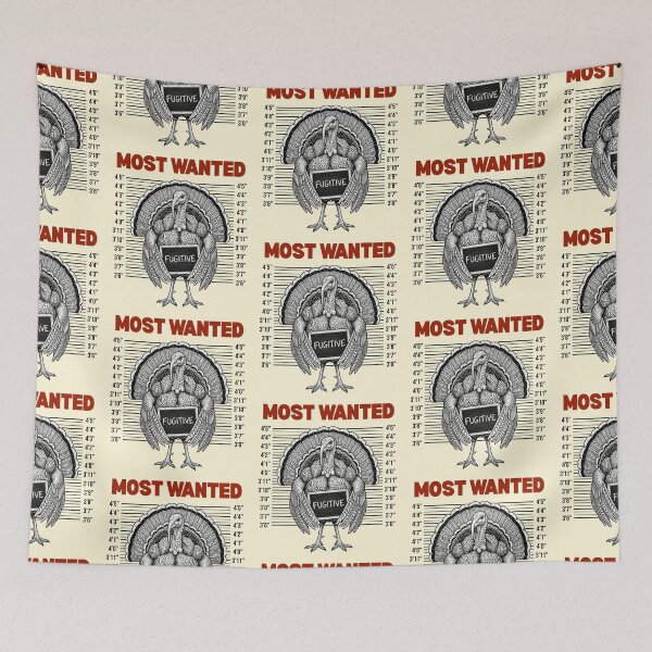 Item preview, Mugshot Turkey Hunting Thanksgiving Most Wanted Fugitive  designed and sold by QuirkyGuacamole.