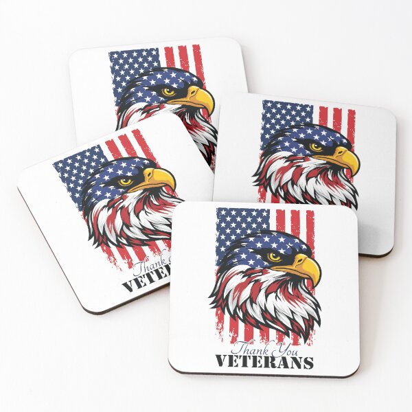 Item preview, Thank You Veterans - Bald Eagle American Flag designed and sold by Marshallamoakohene.