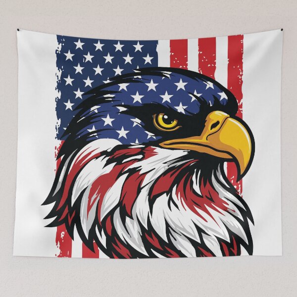 Item preview, Thank You Veterans - Bald Eagle American Flag designed and sold by Marshallamoakohene.