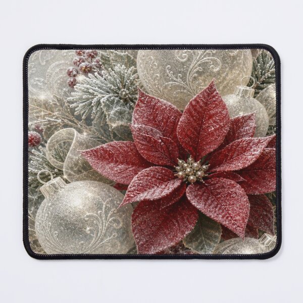 Item preview, Elegant Christmas with poinsettias designed and sold by BriSher.