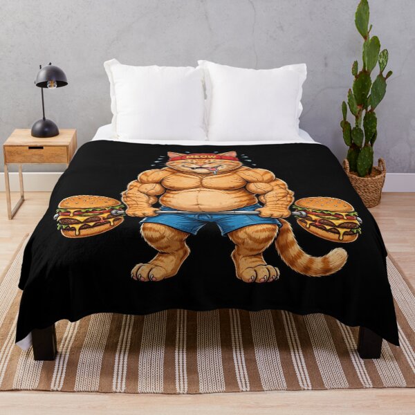 Item preview, Funny Gym Cat Shirt - Burger Deadlift Bodybuilding Fitness designed and sold by StrongEveryDayStore.