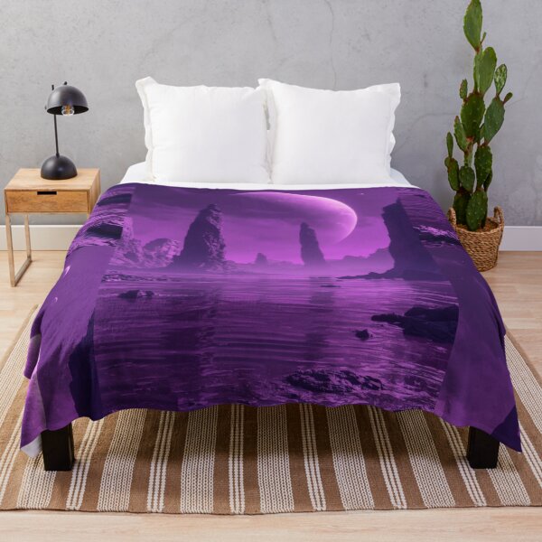 Item preview, Purple Alien Planet Spires Under Giant Moon designed and sold by monkeybusiness.pt.