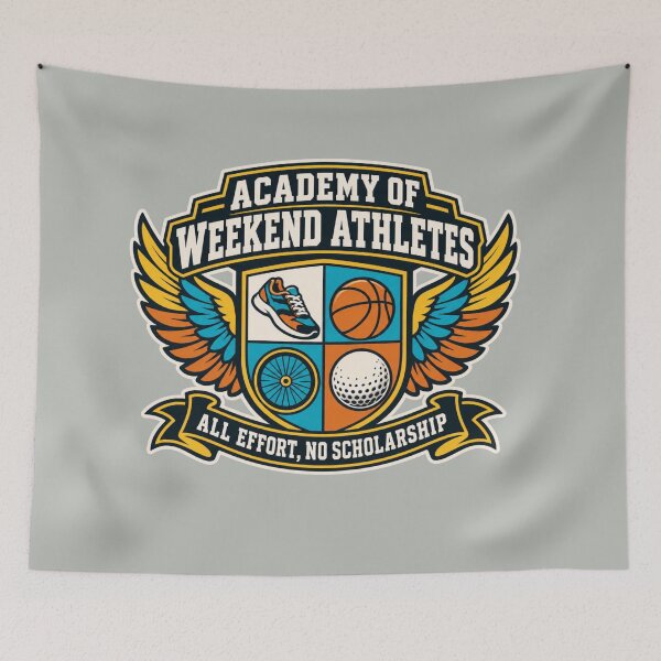 Item preview, Funny Weekend Athlete Academy Sports Badge designed and sold by BROHLine Studio.