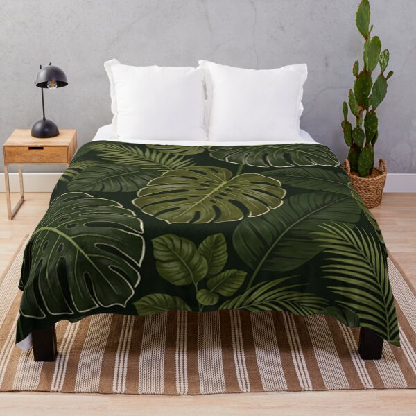 Item preview, Dark Green Monstera Luxury Botanical Pattern designed and sold by LenNo9881.
