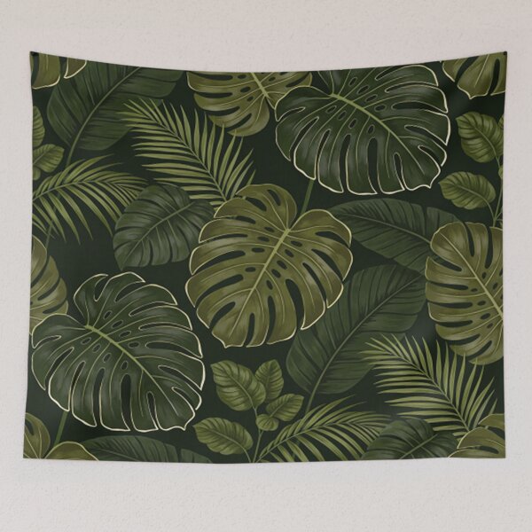 Item preview, Dark Green Monstera Luxury Botanical Pattern designed and sold by LenNo9881.