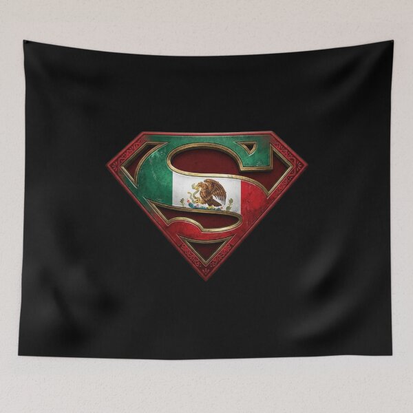 Item preview, Superman Mexican Flag logo design designed and sold by Mad Apparel.