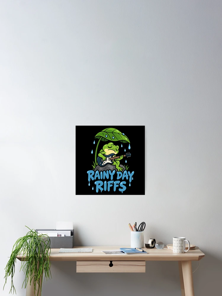 Thumbnail 2 of 3, Poster, Rainy day Riffs designed and sold by JamesSpring.