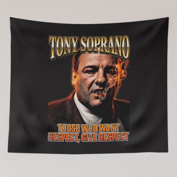 Item preview, Tony Soprano Respect Mob Boss Cigar Quote designed and sold by Enea Kelo.
