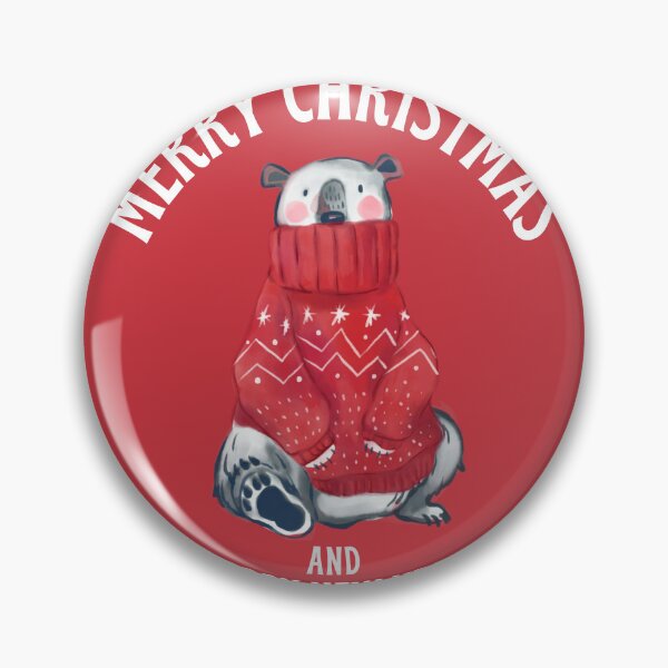 Item preview, Cute Polar Bear in Red Christmas Sweater Merry Christmas & Happy New Year designed and sold by SPOOKY DESIGN.