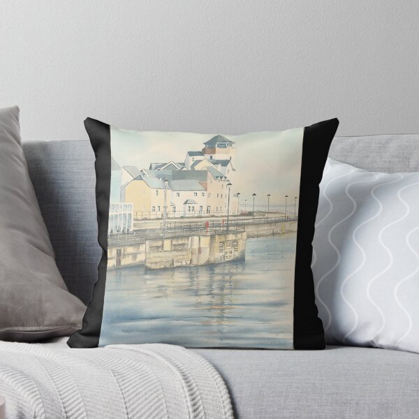 Item preview, Portishead Marina Scenic Coastal Harbor Illustration designed and sold by Bahiya.
