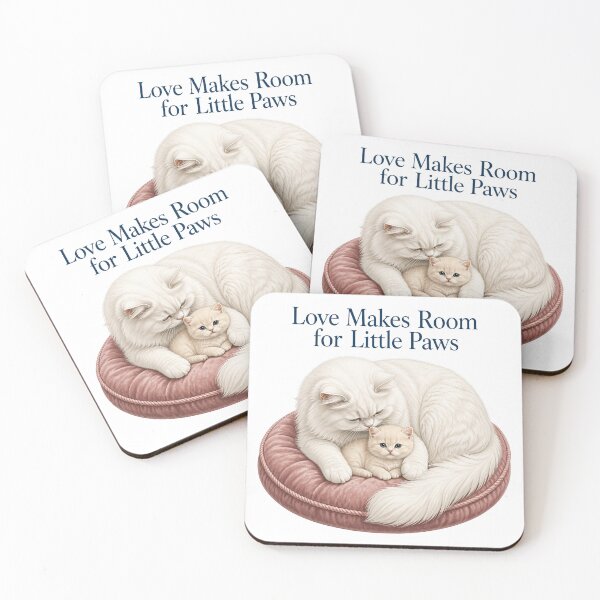Item preview, Persian Mother’s Day Cat Cuddling a Kitten designed and sold by PurrBloom Studio.