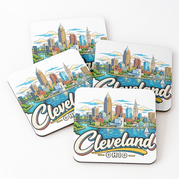 Item preview, Hand Drawn Cleveland Ohio Travel Souvenir Landmark Gift designed and sold by MichaeIRellov.