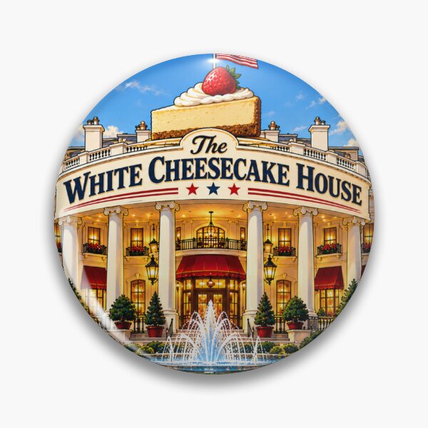 Item preview, The White Cheesecake House – Funny American Dessert Parody designed and sold by Pop, Culture and Stuff.