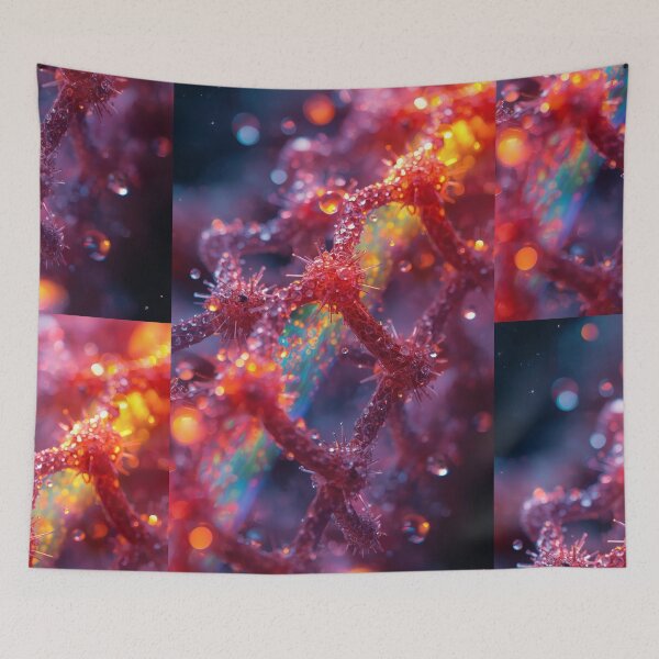 Item preview, Bioluminescent Red Cellular Lattice Structure designed and sold by monkeybusiness.pt.