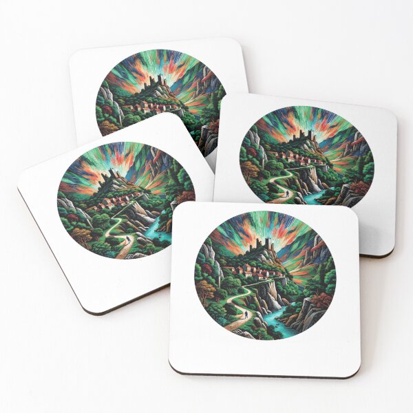 Item preview, Kostel Slovenia Sticker - Castle Ruin River Gorge Art Travel Souvenir Gift designed and sold by Imaginarium of Chaos falcon88 .