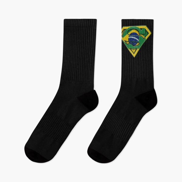 Item preview, Superman Brazilian flag logo design designed and sold by Mad Apparel.