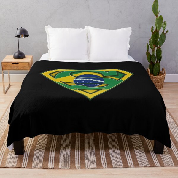 Item preview, Superman Brazilian flag logo design designed and sold by Mad Apparel.