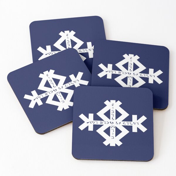 Item preview, Light Blue Geometric Snowflake Symbol designed and sold by gabrielellisw.