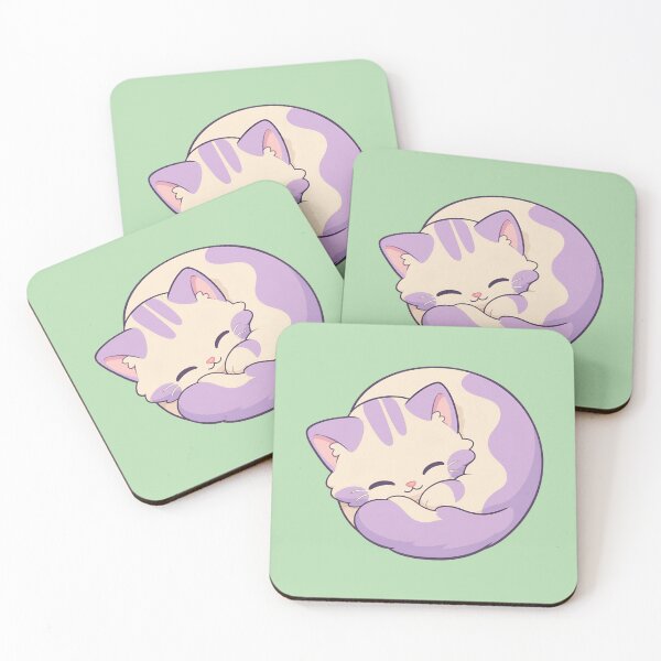 Item preview, Sleepy Cute Purple Cat designed and sold by The Sleepy Trails Club.