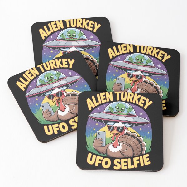 Item preview, Alien Turkey Ufo Selfie Funny Christmas Gift Idea designed and sold by saljajkpann.