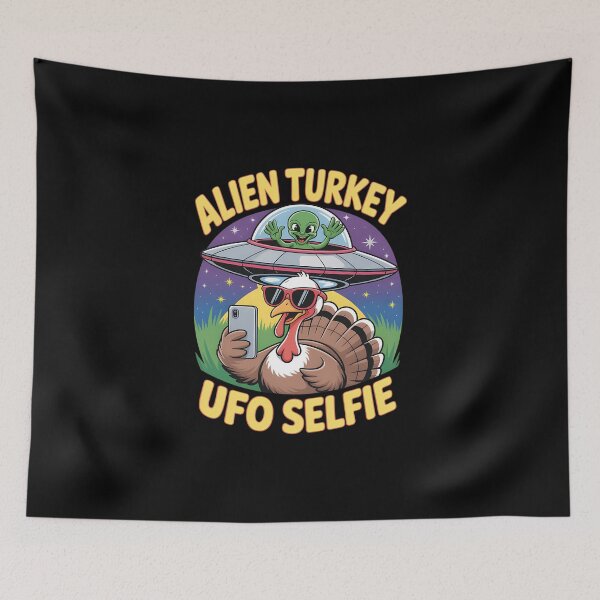 Item preview, Alien Turkey Ufo Selfie Funny Christmas Gift Idea designed and sold by saljajkpann.