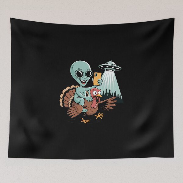 Item preview, Alien Turkey Ufo Selfie - Funny Thanksgiving 1 designed and sold by saljajkpann.
