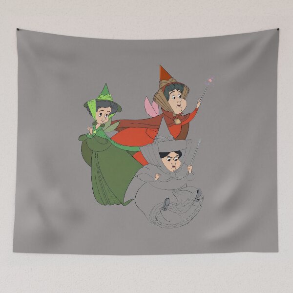 Item preview, Three Good Fairies Magic Wands Cartoon-4 designed and sold by DirkKoche.