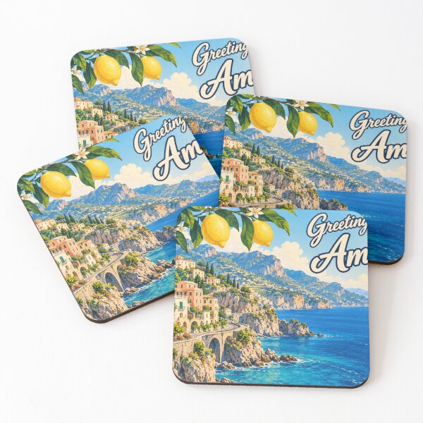 Item preview, Greetings from Amalfi Coast Italy Vintage Lemon Travel designed and sold by Timeless Design.