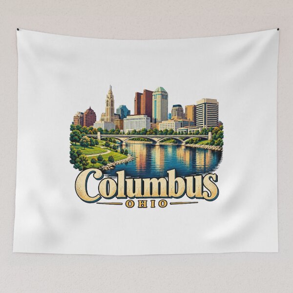Item preview, Vintage Columbus Ohio Travel Souvenir Landmark Gift designed and sold by MichaeIRellov.