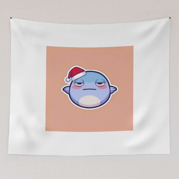 Item preview, Unimpressed Santa Hat Sunfish Sticker designed and sold by SungFishCoop.