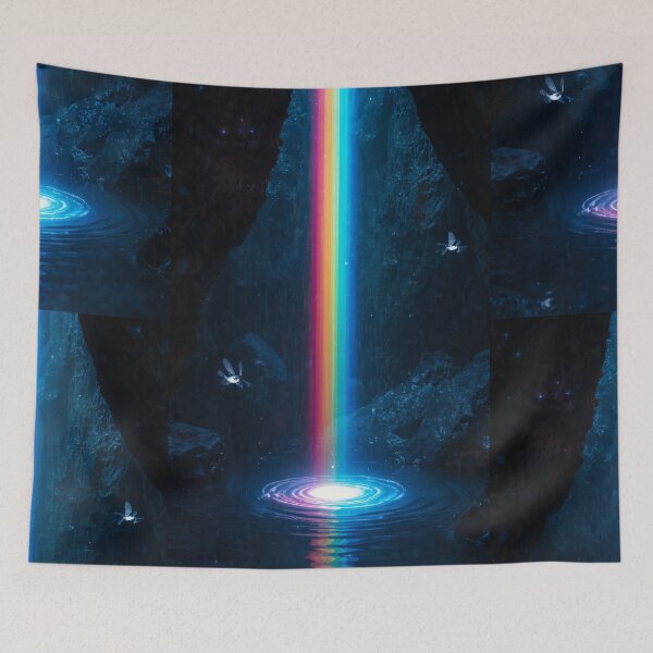 Item preview, Rainbow Light Shaft In Underground Cave Pool designed and sold by monkeybusiness.pt.