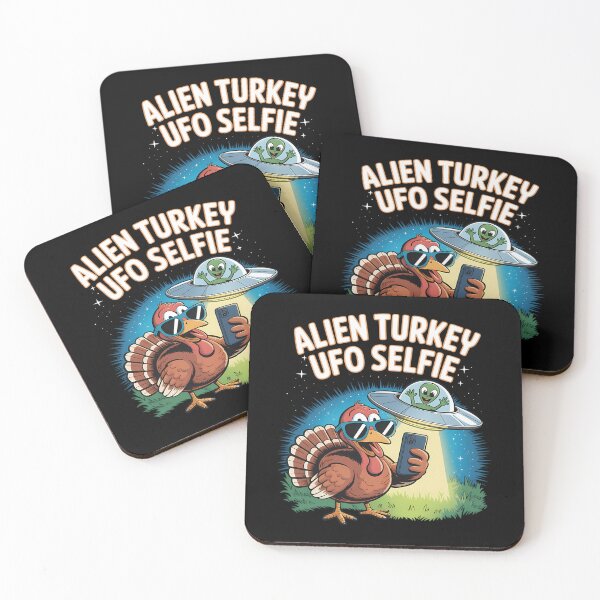 Item preview, Alien Turkey Ufo Selfie Funny Space Thanksgiving Meme Design designed and sold by saljajkpann.
