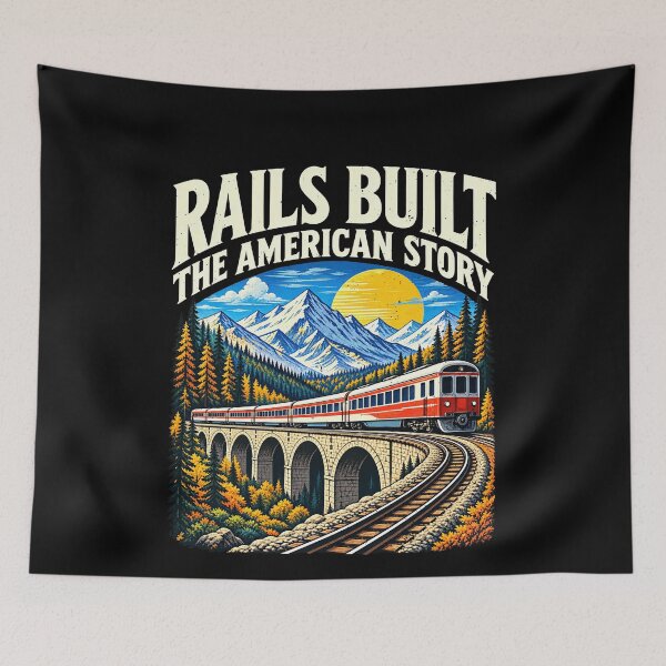 Item preview, Rails Built the railroad American Story: 200 Years of American Railroads designed and sold by elderberry.