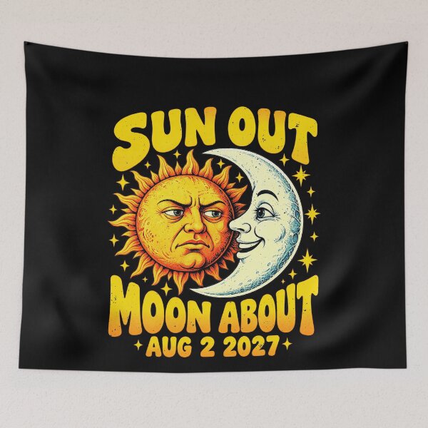 Item preview, Sun and Moon Humor for the August 2 2027 designed and sold by elderberry.