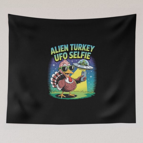 Item preview, Alien Turkey Ufo Selfie Funny Thanksgiving Gifts designed and sold by saljajkpann.