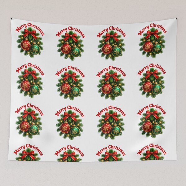 Item preview, Merry Christmas 3D Ornaments on a Christmas Tree designed and sold by Aneta-Design.