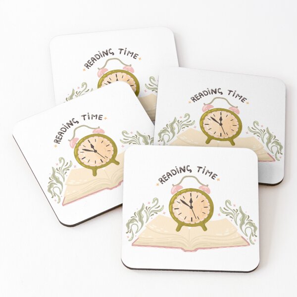 Item preview, Cozy Book Lover Illustration with Clock and Open Book designed and sold by creativecornr.