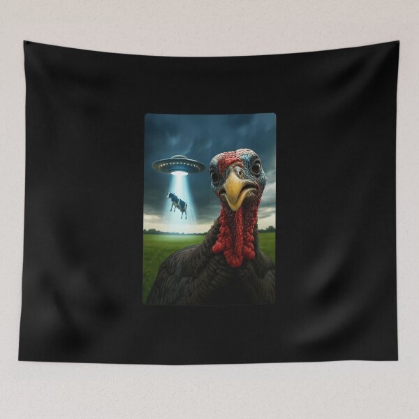 Item preview, Funny Alien Turkey Ufo Selfie Thanksgiving Meme T-Shirt designed and sold by saljajkpann.