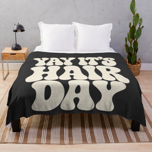 Item preview, Yay It's Hair Day Groovy Cream Typography Retro Hairdresser Art designed and sold by AmiGraph.