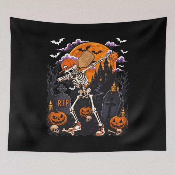 Item preview, Dabbing Skeleton Pickleball Halloween Spooky Moon designed and sold by SoyLamderma.