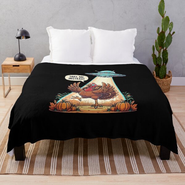 Item preview, Funny Thanksgiving Turkey Ufo Abduction Cartoon Design designed and sold by saljajkpann.