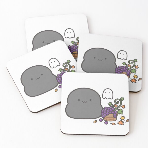 Item preview, Cute Black Cat Ghost Grape Harvest Fall Kawaii Sticker designed and sold by xiaoxiaochibi.