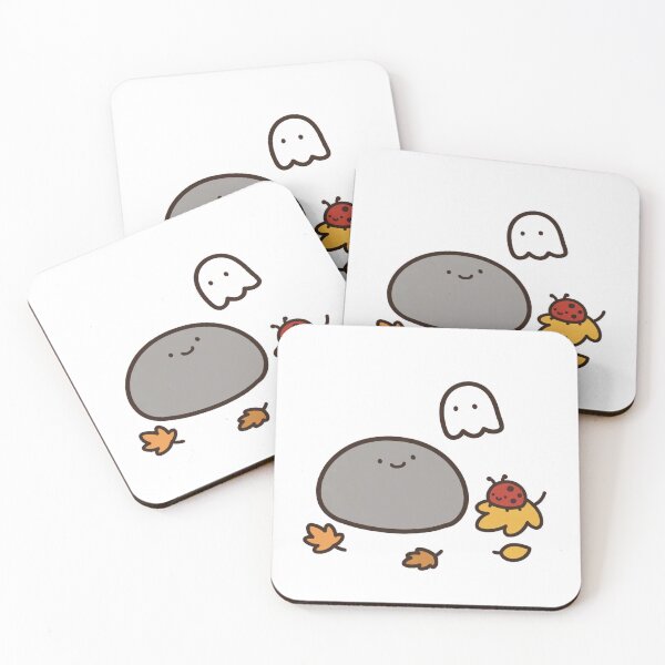 Item preview, Cute Black Cat Ghost Ladybug Friend Fall Kawaii Sticker designed and sold by xiaoxiaochibi.