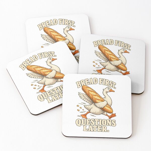 Item preview, Bread First Questions Later – Funny Goose with Baguette designed and sold by MichelleAlline.
